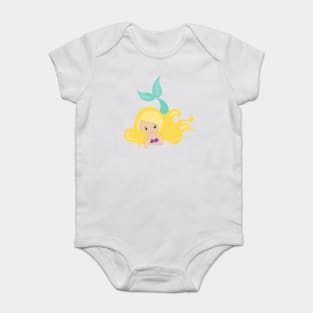 Cute Mermaid, Little Mermaid, Blonde Hair, Shell Baby Bodysuit